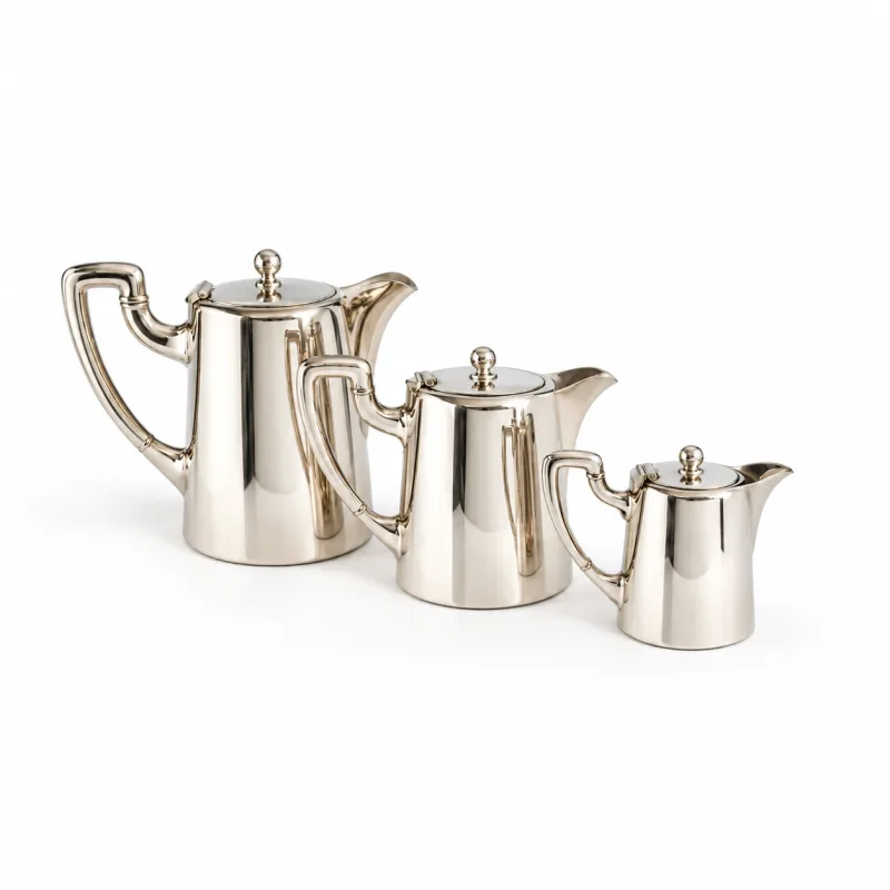 Caffettiera argento liscia Broggi - dettaglio 3