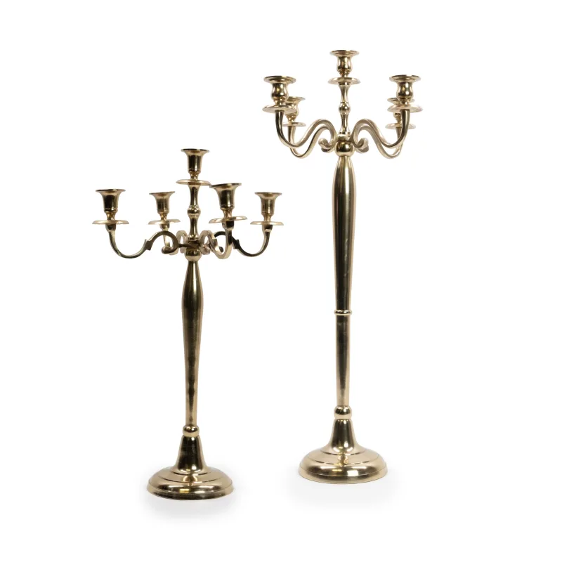 Candelabro Metallo Oro opaco - noleggio candelabri e bugie Montineri