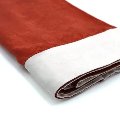 Runner damasco rosso scuro bordo champagne - noleggio natale Montineri