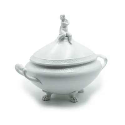 Zuppiera porcellana Vecchio Ginori Bianco - noleggio accessori da buffet Montineri